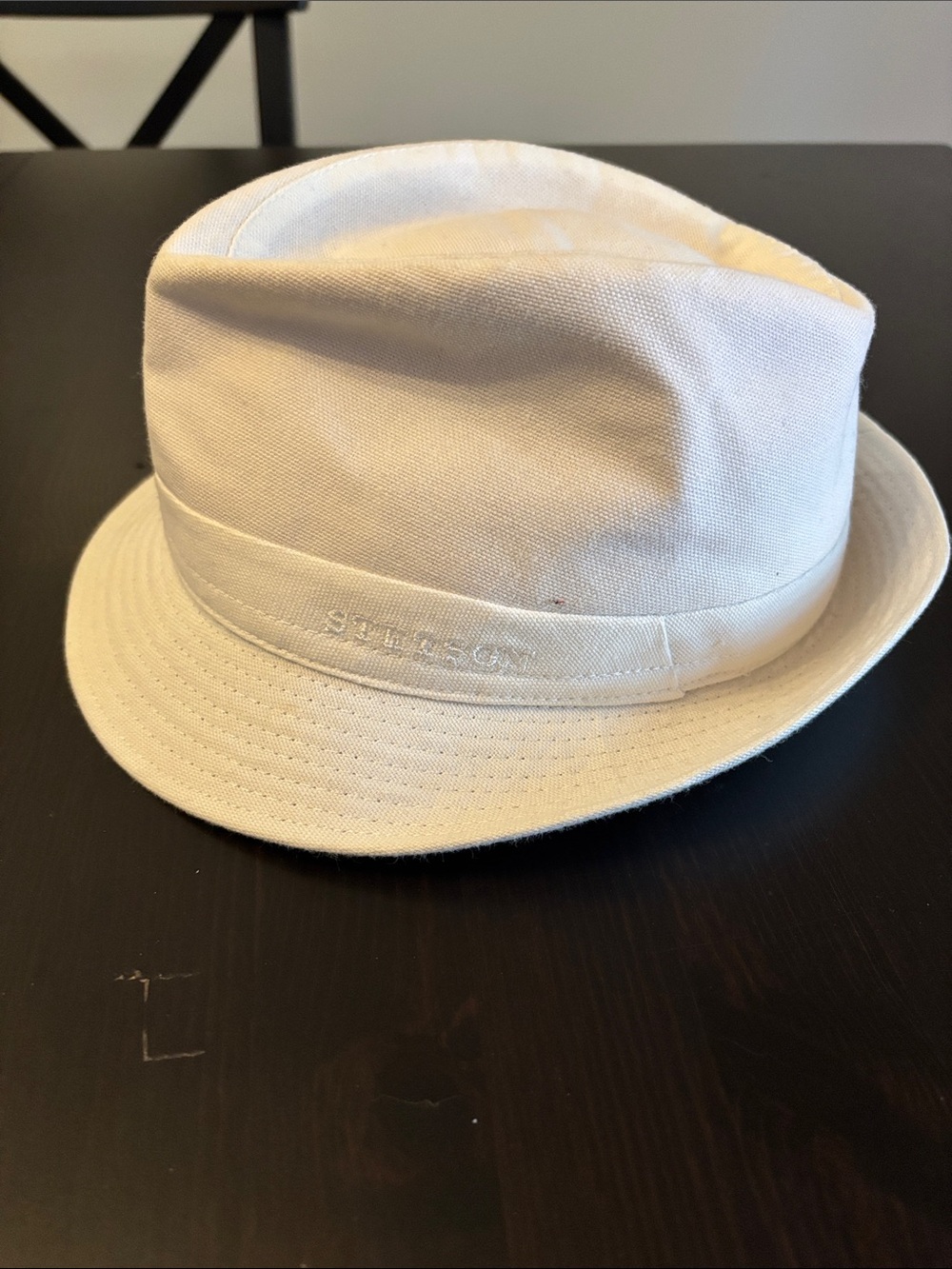 Stetson Cream Cotton Fedora Hat